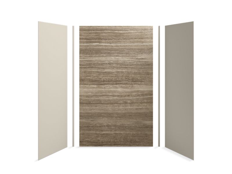KOHLER 97616-9G9 Choreograph 60" X 36" X 96" Shower Wall Kit in VeinCut Sandbar with Sandbar accents