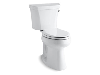 KOHLER 3889-TR-0 Highline Comfort Height Two-Piece Elongated 1.28 Gpf Chair Height Toilet With Right-Hand Trip Lever, Tank Cover Locks And 10" Rough-In in White