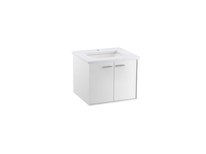 KOHLER K-CM99539-BD1 Jute 24" wall-hung bathroom vanity cabinet with sink and quartz top