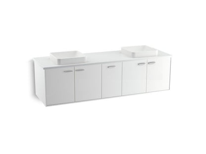 KOHLER K-99550-1WA Jute 72" wall-hung bathroom vanity cabinet with 4 doors and 1 drawer