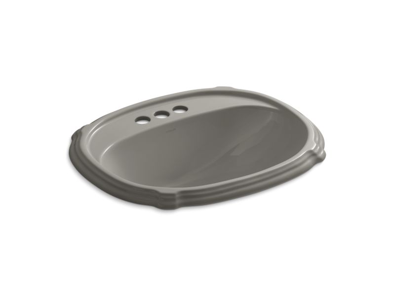 KOHLER K-2189-4-K4 Portrait Drop-in bathroom sink with 4" centerset faucet holes
