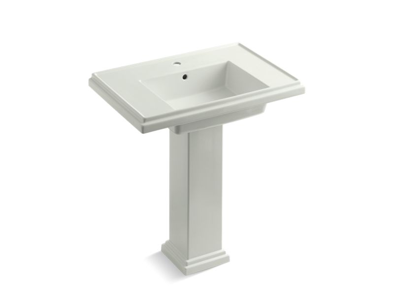 KOHLER 2845-1-NY Tresham 30" Pedestal Bathroom Sink With Single Faucet Hole in Dune