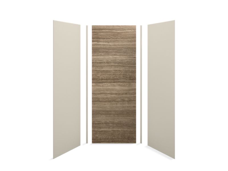 KOHLER 97611-9G9 Choreograph 36" X 36" X 96" Shower Wall Kit in VeinCut Sandbar with Sandbar accents