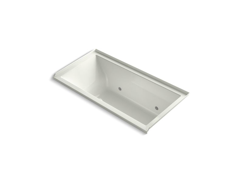 KOHLER K-1167-GVCRW-NY Underscore Rectangle 60" x 30" alcove VibrAcoustic + BubbleMassage(TM) Air Bath with Bask(TM) heated surface, chromatherapy and right hand drain