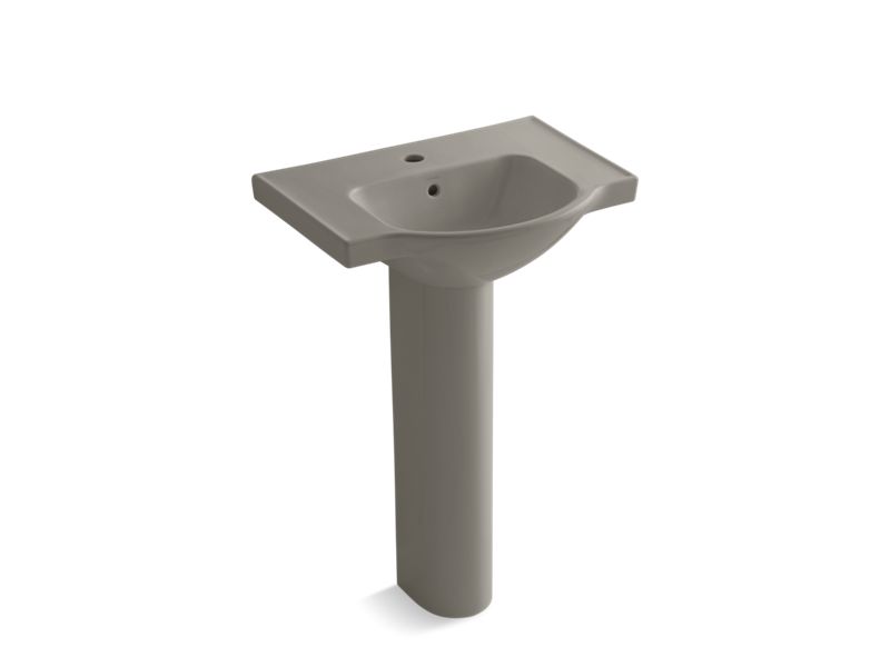 KOHLER 5266-1 Veer 24" pedestal bathroom sink with single faucet hole