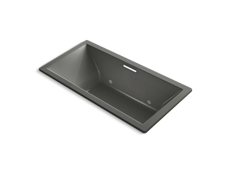 KOHLER K-1835-GVBCW-58 Underscore Rectangle 72" x 36" drop-in VibrAcoustic + BubbleMassage(TM) Air Bath with Bask(TM) heated surface and chromatherapy and center drain