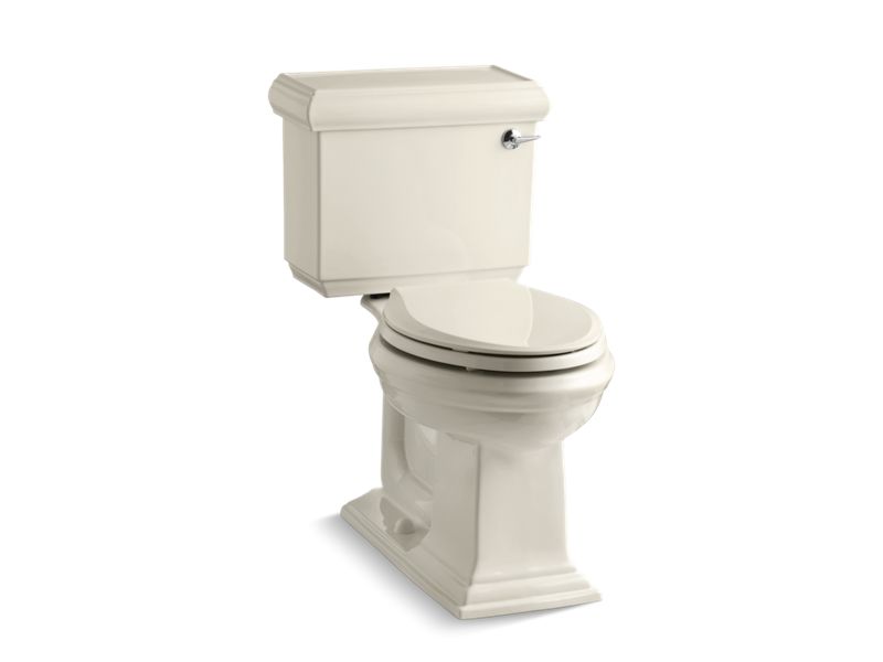 KOHLER 3816-RA-47 Memoirs Classic Comfort Height Two-Piece Elongated 1.28 Gpf Chair Height Toilet With Right-Hand Trip Lever in Almond