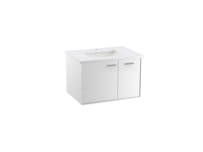 KOHLER K-CM99541-BD1 Jute 30" wall-hung bathroom vanity cabinet with sink and quartz top