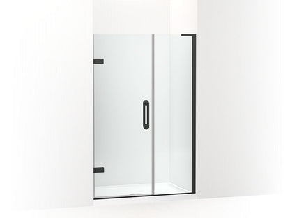 KOHLER 27605-10L-BL Components 45-1/4"?Çô46" W X 71-1/2" H Frameless Pivot Shower Door With 3/8" Crystal Clear Glass And Back-To-Back Vertical Door Pulls in Matte Black