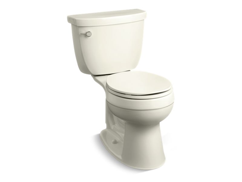 KOHLER 3887-U-96 Cimarron Comfort Height Two-Piece Round-Front 1.28 Gpf Chair Height Toilet With Insulated Tank in Biscuit