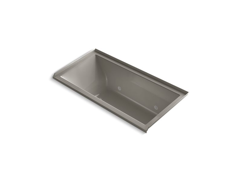 KOHLER K-1167-RVBC-K4 Underscore Rectangle 60" x 30" alcove VibrAcoustic bath with chromatherapy and right-hand drain