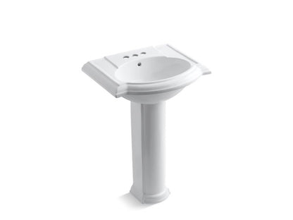 KOHLER 2286-4 Devonshire 24" pedestal bathroom sink with 4" centerset faucet holes