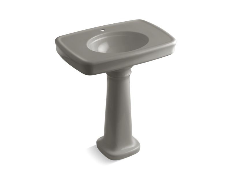 KOHLER 2347-1-K4 Bancroft 30" Pedestal Bathroom Sink With Single Faucet Hole in Cashmere