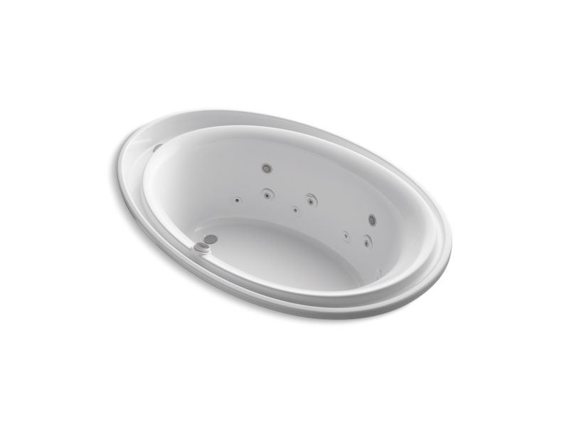 KOHLER K-1110-AH-0 Purist 72" x 46" drop-in Effervescence bath with spa package