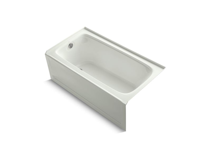 KOHLER K-1150-LAW Bancroft 60" x 32" alcove bath with Bask heated surface, integral apron, and left-hand drain