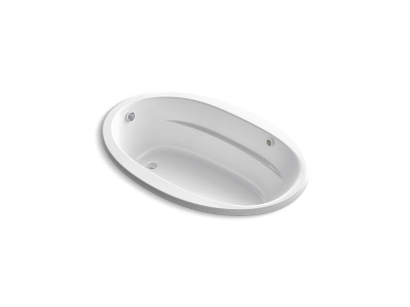 KOHLER K-6347-GW-0 Sunward 66" x 42" drop-in BubbleMassage(TM) Air Bath with Bask heated surface