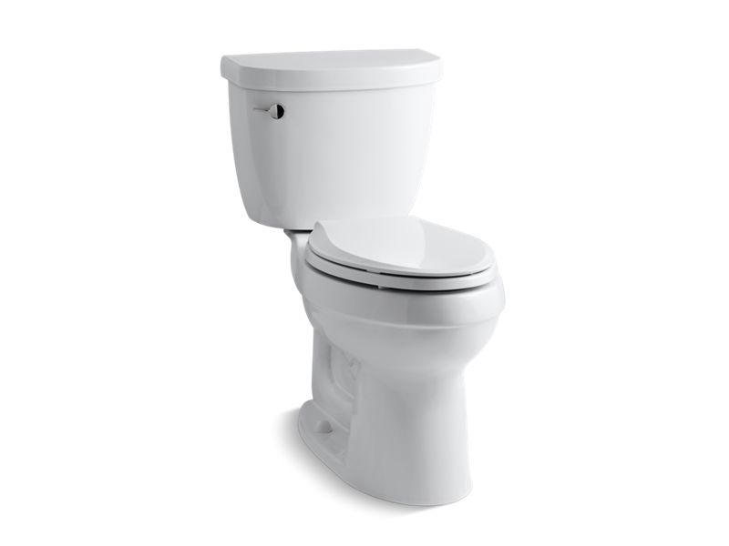 KOHLER 3589-T-0 Cimarron Comfort Height Two-Piece Elongated 1.6 Gpf Toilet With Tank Cover Locks in White