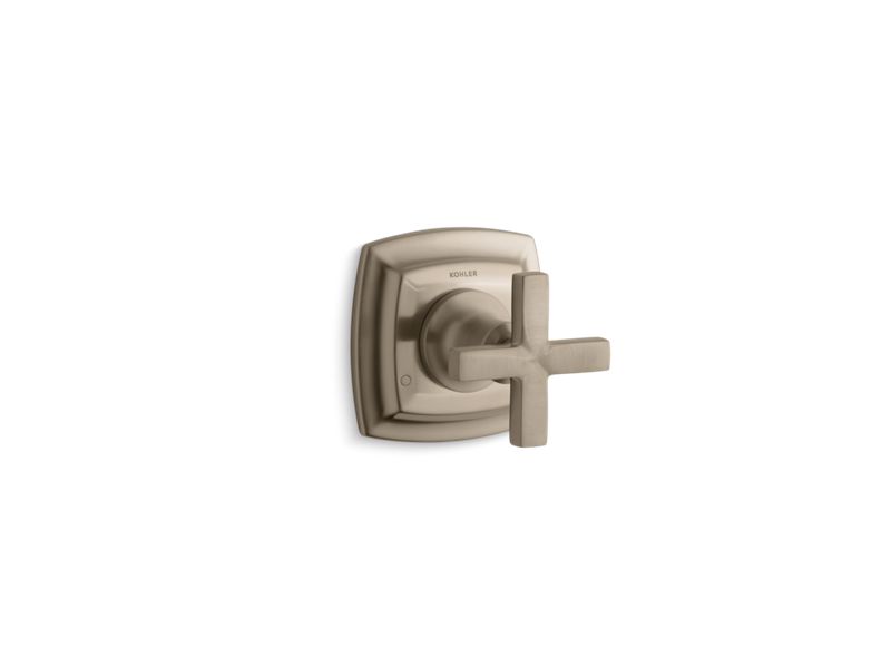 KOHLER T16242-3-BV Margaux Valve Trim With Cross Handle For Transfer Valve, Requires Valve in Vibrant Brushed Bronze