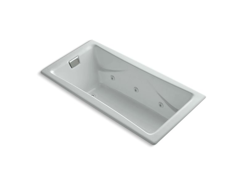 KOHLER K-865-H2-95 Tea-for-Two 72" x 36" drop-in whirlpool with reversible drain and heater without trim