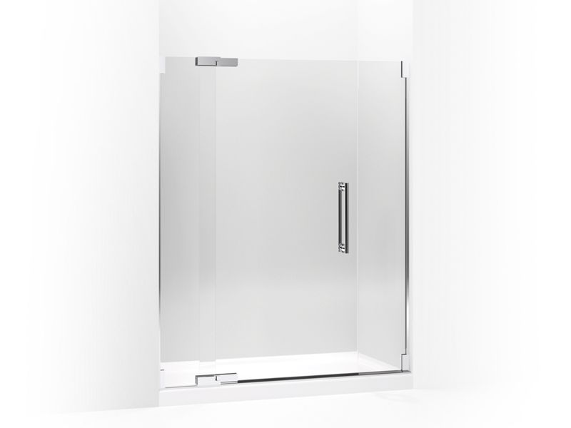 KOHLER 705717-L-SHP Purist Pivot Shower Door, 72-1/4" H X 57-1/4 - 59-3/4" W, With 1/2" Thick Crystal Clear Glass in Bright Polished Silver