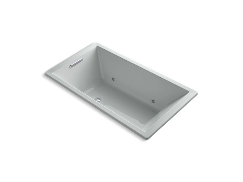 KOHLER K-1173-GVBCW-95 Underscore Rectangle 66" x 36" drop-in VibrAcoustic + BubbleMassage(TM) Air Bath with Bask(TM) heated surface and chromatherapy
