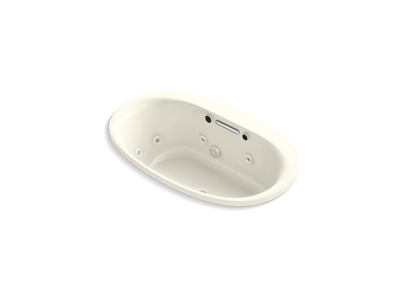 KOHLER K-5714-XH2G-96 Underscore Oval 60" x 36" drop-in whirlpool + BubbleMassage(TM) Air Bath