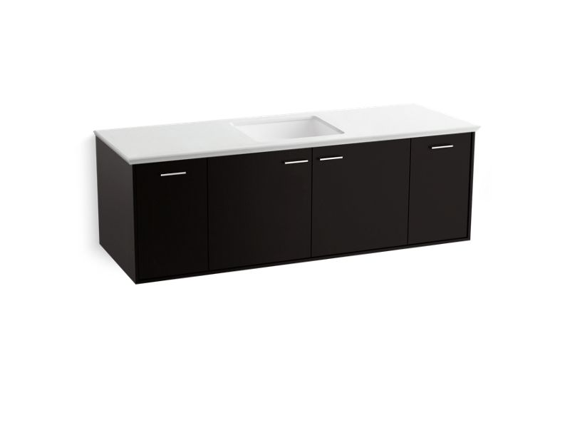 KOHLER K-99546-1WU Jute 60" wall-hung bathroom vanity cabinet with 2 doors and 2 drawers