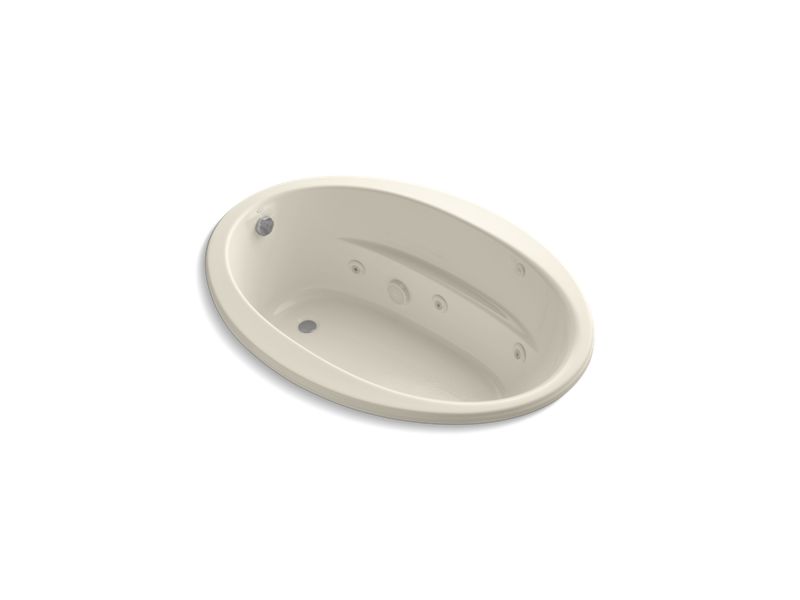 KOHLER K-1162-S1CB-47 Sunward 60" x 42" oval drop-in whirlpool with custom pump location