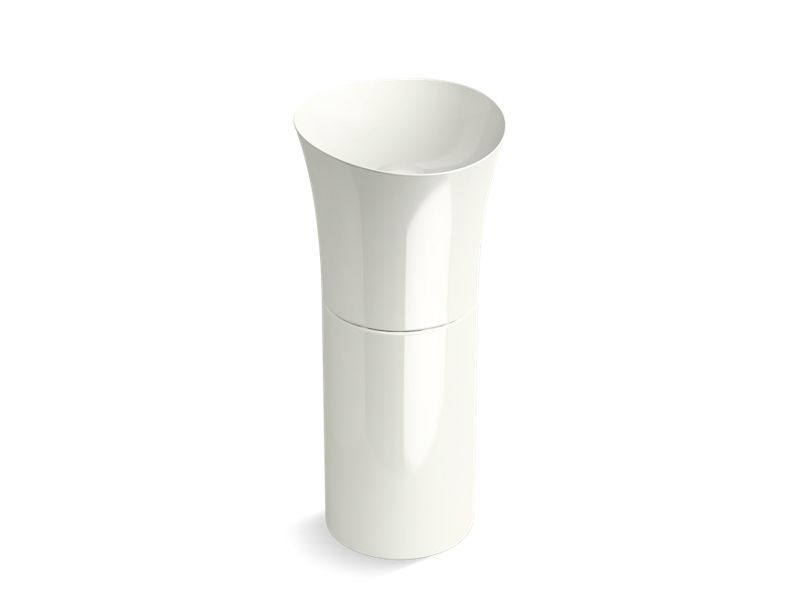 KOHLER 20701-N-NY Veil Pedestal Bathroom Sink Without Overflow in Dune