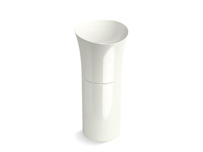 KOHLER 20701-N-NY Veil Pedestal Bathroom Sink Without Overflow in Dune