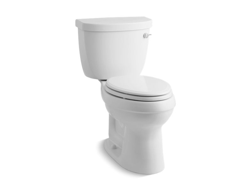 KOHLER 3589-TR-0 Cimarron Comfort Height Two-Piece Elongated 1.6 Gpf Toilet With Tank Cover Locks in White