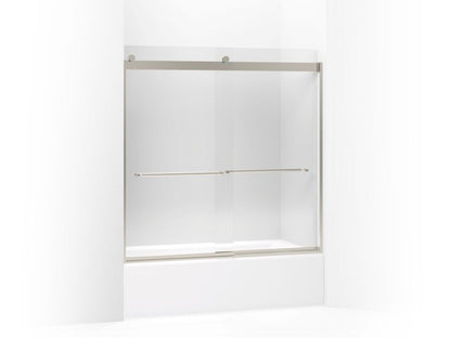 KOHLER K-706005-L Levity Sliding bath door, 59-3/4" H x 54 - 57" W, with 1/4" thick Crystal Clear glass