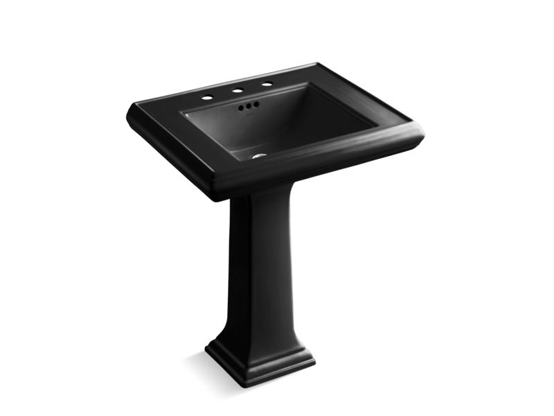 KOHLER 2258-8 Memoirs Classic 27" pedestal bathroom sink with 8" widespread faucet holes