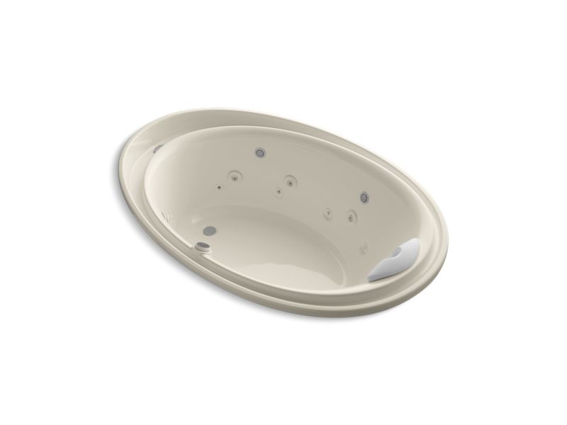 KOHLER K-1110-V-47 Purist 72" x 46" drop-in Effervescence + whirlpool with spa/massage package