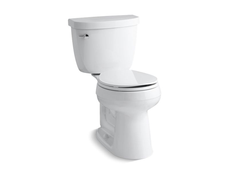 KOHLER 3888-0 Cimarron Comfort Height Two-Piece Round-Front 1.6 Gpf Chair Height Toilet in White