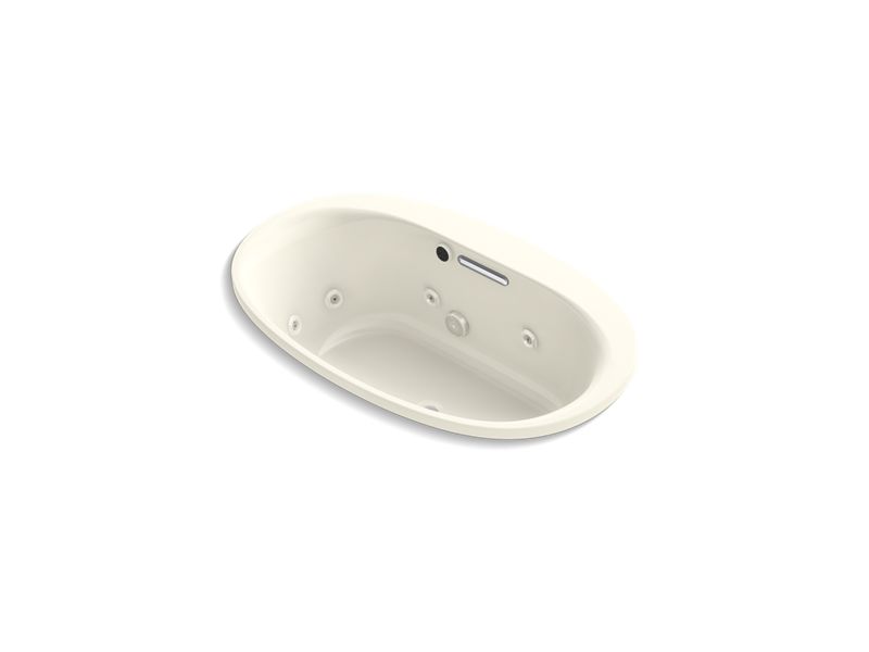 KOHLER K-5714-H2-96 Underscore Oval 60" x 36" drop-in whirlpool with heater without jet trim