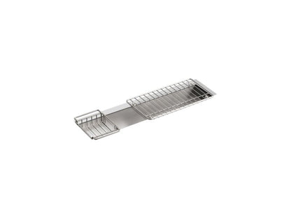 KOHLER 3155-NA Undertone 33" X 8-1/4" X 6-5/16" Undermount Single-Bowl Trough Kitchen Sink, Includes Wire Basket And Rack