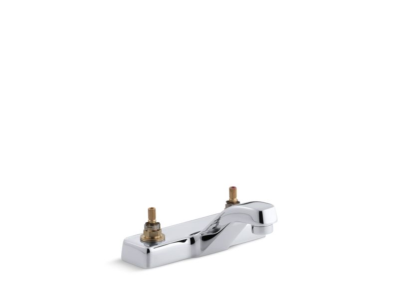 KOHLER 7404-KN-CP Triton 0.5 Gpm Centerset Commercial Bathroom Sink Base Faucet, Requires Handles, Drain Not Included in Polished Chrome