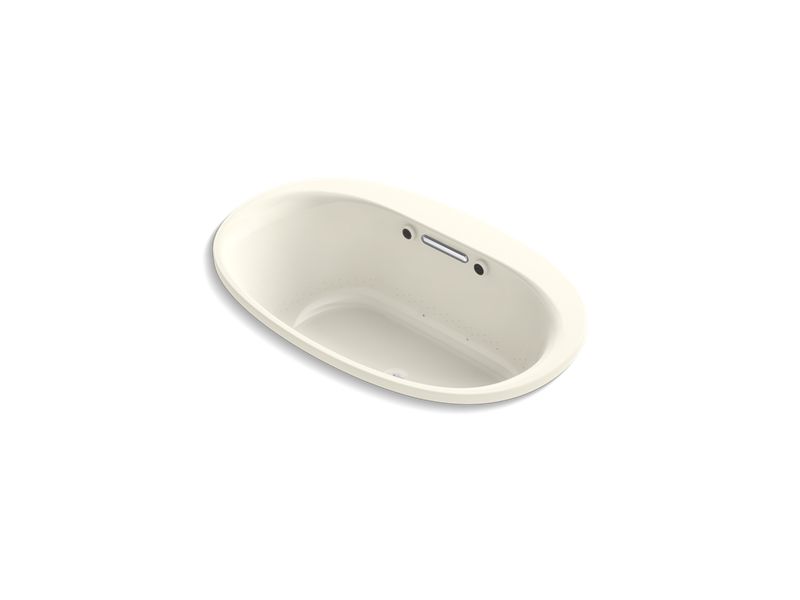 KOHLER K-5714-GW-96 Underscore Oval 60" x 36" drop-in BubbleMassage(TM) Air Bath with Bask heated surface