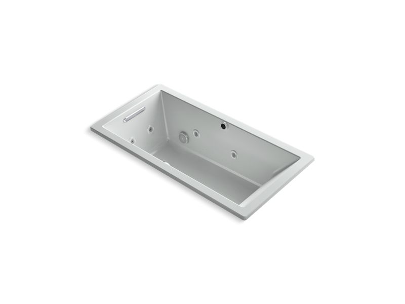 KOHLER K-1167-XH2G-95 Underscore Rectangle 60" x 30" drop-in whirlpool + BubbleMassage(TM) Air Bath
