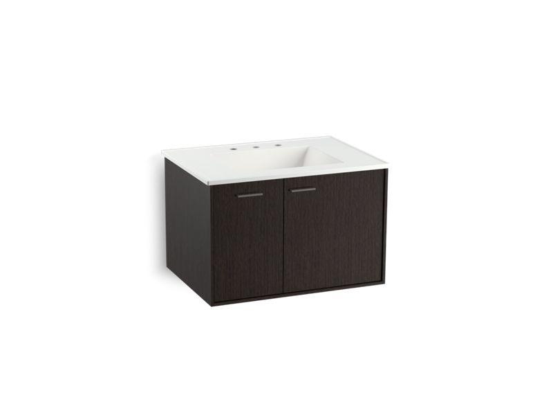 KOHLER K-99541-L-1WK Jute 30" wall-hung bathroom vanity cabinet with 1 door and 1 drawer on left