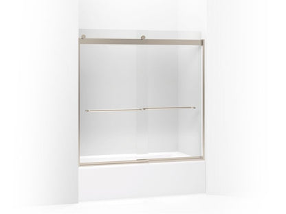 KOHLER K-706005-L Levity Sliding bath door, 59-3/4" H x 54 - 57" W, with 1/4" thick Crystal Clear glass