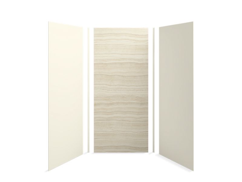 KOHLER 97613-896 Choreograph 42" X 42" X 96" Shower Wall Kit in Veincut Biscuit with Biscuit accents