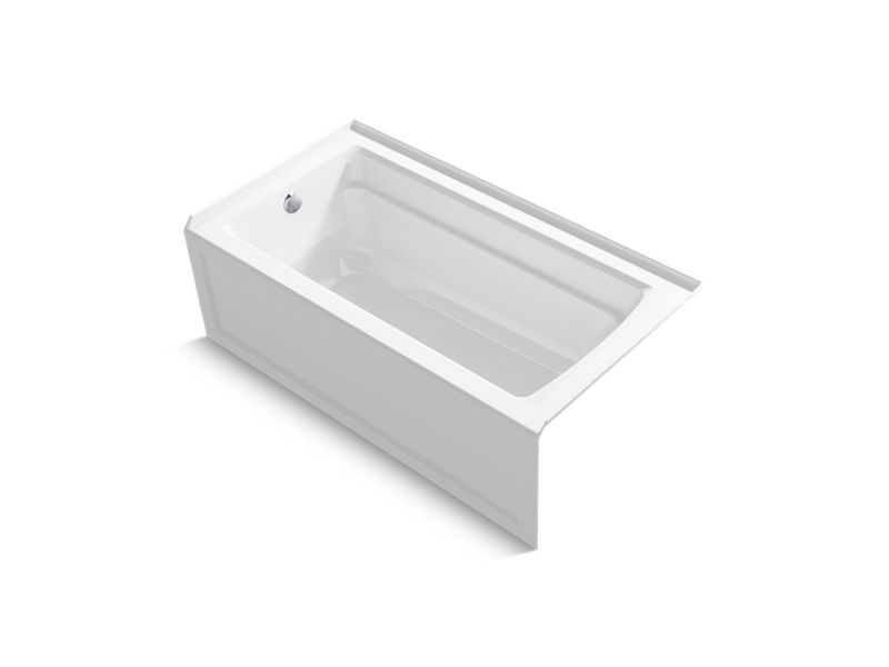 KOHLER 1123-ZW-0 Archer 60" X 32" Alcove Bath With Integral Apron And Left Drain in White