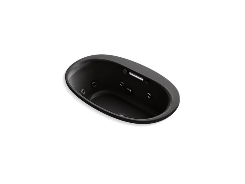 KOHLER K-5714-XH2G-7 Underscore Oval 60" x 36" drop-in whirlpool + BubbleMassage(TM) Air Bath