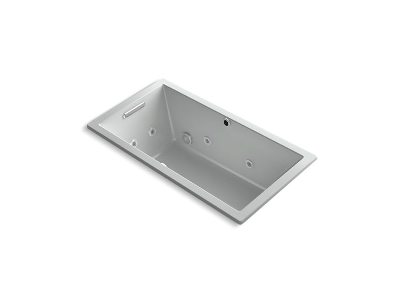 KOHLER K-1168-XH2G-95 Underscore Rectangle 60" x 32" drop-in whirlpool + BubbleMassage(TM) Air Bath