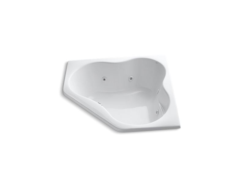 KOHLER K-1154-HC-0 5454 54" x 54" drop-in whirlpool with custom pump location and heater