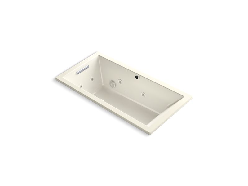 KOHLER K-1167-XH2G-96 Underscore Rectangle 60" x 30" drop-in whirlpool + BubbleMassage(TM) Air Bath