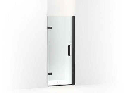 KOHLER 27576-10L-BL Composed 27-5/8"?Çô28-3/8" W X 71-1/2" H Frameless Pivot Shower Door With 3/8" Crystal Clear Glass And Back-To-Back Vertical Door Pulls in Matte Black
