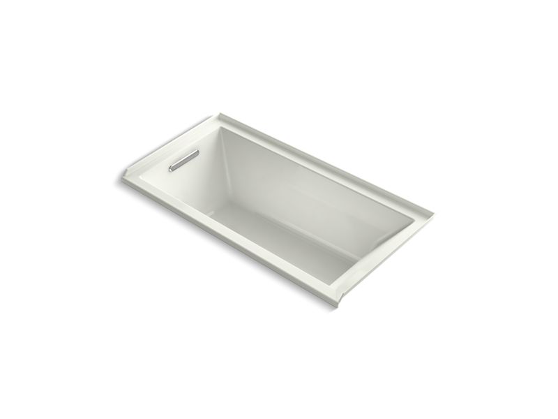 KOHLER K-1167-VBLW Underscore 60" x 30" alcove VibrAcoustic bath with Bask heated surface, integral flange, and left-hand drain